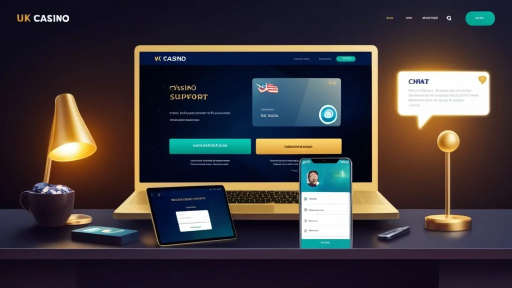 UK player reviewing verification documents beside a casino login screen